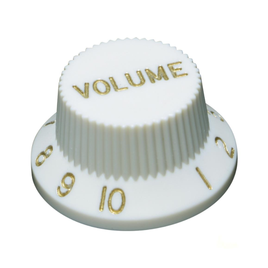Hosco Stratocaster Inches Volume gomb - törtfehér