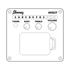 Ibanez 5EM2T-F Preamp AEQ2T Flat akusztikus előerősítő egység