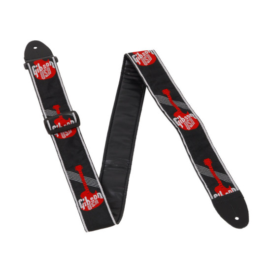 Gibson GG-600 Woven Style 2" gitárheveder piros