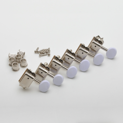 Kluson No Line 50s F-Style egysoros kulcskészlet ovállis fehér gombokkal