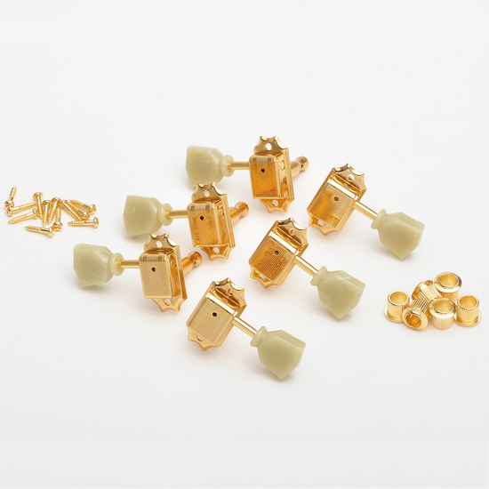 Kluson Double-Line Tulip 3+3 vintage arany kulcskészlet 