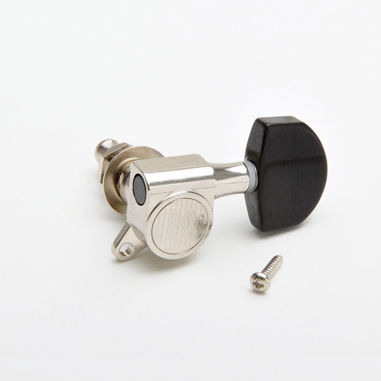 Kluson Roundback 3+3 nikkel kulcskészlet ében gombbal