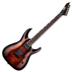 LTD MH-200HT QM Dark Brown Sunburst