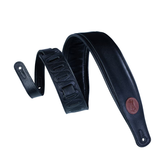 Levys MSS2-BLK Signature Garment bőr gitárheveder fekete