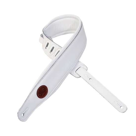 Levys MSS2-WHT Signature Garment bőr gitárheveder fehér