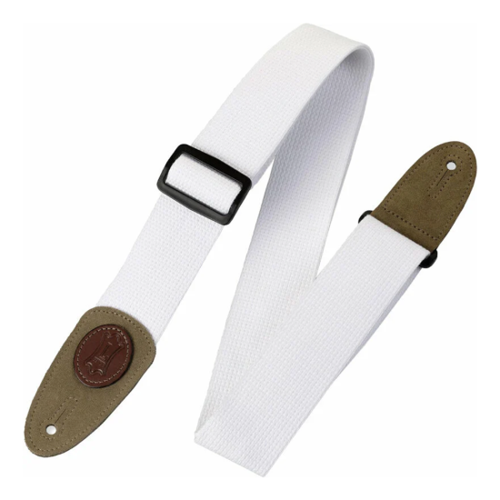 Levys MSSC8-WHT pamut gitárheveder fehér