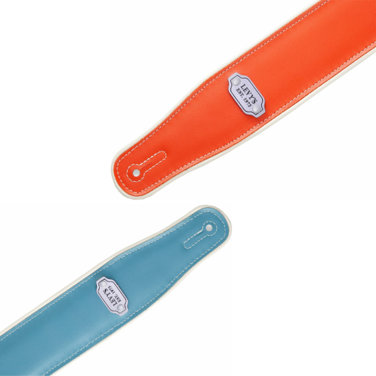 Levys M26VCP-ORG_TEL Reversible Vinyl Orange & Teal bőr gitár heveder