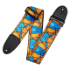Levys MP3SG-002 Stained Glass Blue & Orange textil gitárheveder