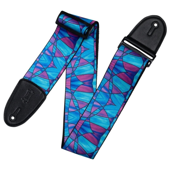 Levys MP3SG-004 Stained Glass Plumb Blue textil gitárheveder