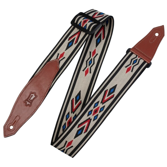 Levys MSSN80-MLT Tribal Rhythms Blue Diamond Textil gitárheveder