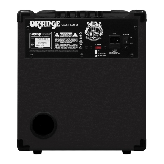 Orange Crush Bass 25 Black basszuskombó