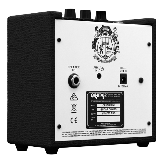 Orange Crush Mini Black 3W elemes mobil gitárkombó