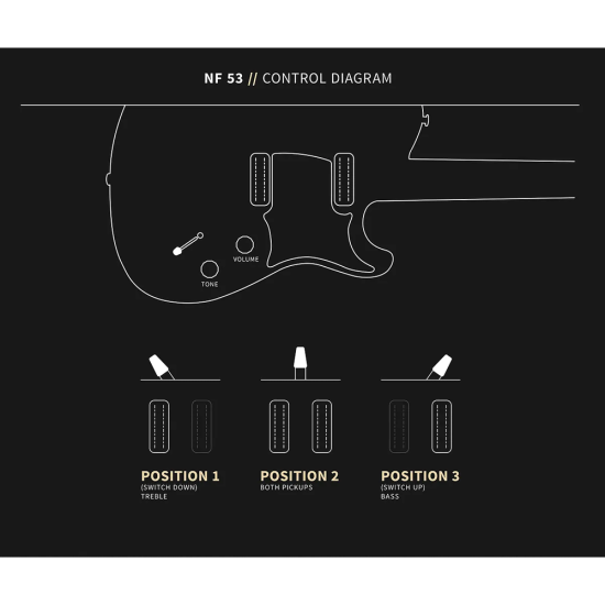 PRS NF53 White Doghair Smokeburst