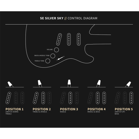 PRS SE Silver Sky Trad Blue