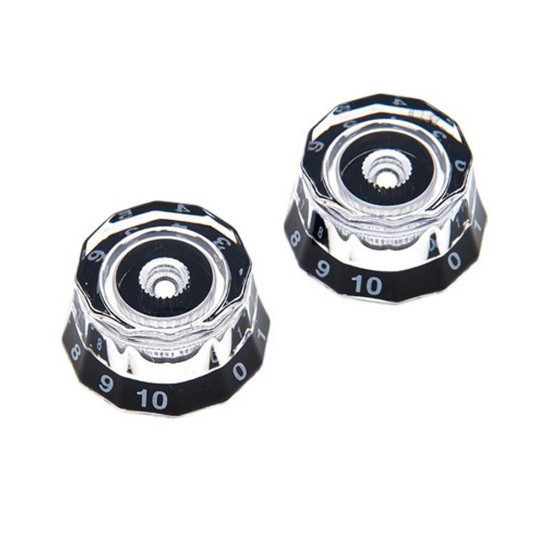 PRS ACC-4246 Lampshade Knobs Clear with Black potmétergomb