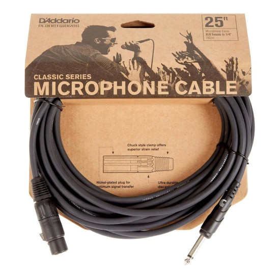 Planet Waves by D'addario PW-CGMIC-25 mikrofonkábel 7,5 méter