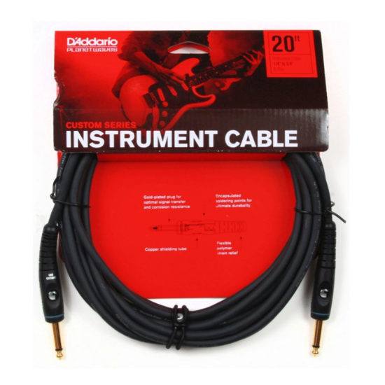 Planet Waves by D'addario PW-G-20 egyenes-egyenes hangszerkábel 6m