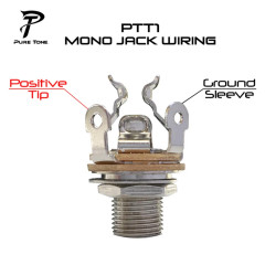 Pure Tone PTT1BN Mono Multi-Contact 1/4″ Output Jack - Black Nickel