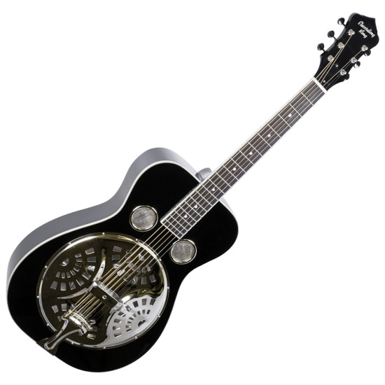 Recording King fatestű rezonátoros gitár fekete