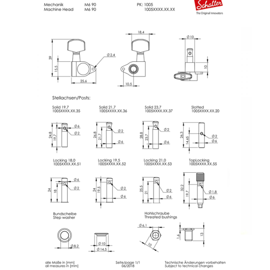 Schaller M6 90 egysoros satus kulcsszett