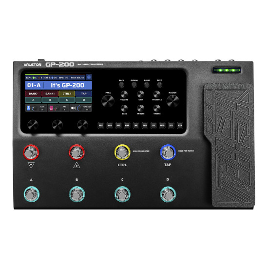 Valeton GP-200 multi-effekt processzor pedál - Fekete