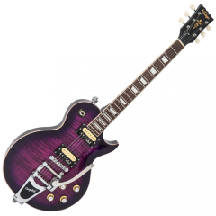 Vintage V100PLB Flamed Purpleburst elektromos gitár