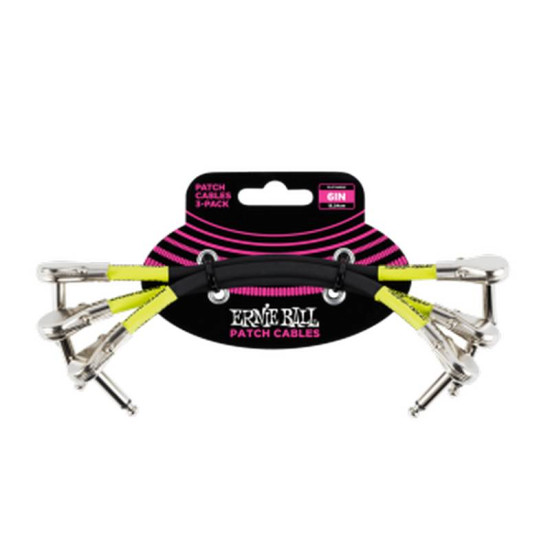 Ernie Ball 6059 Patch Kábel 15cm Lapos Fekete