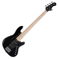 Cort NJS5 öthúros elektromos basszusgitár fekete, tokkal