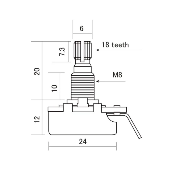 Alpha 500B lineáris metrikus potméter