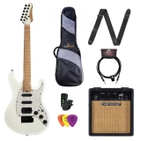 Craftsman by MT MSH-10 Anique White Satin elektromos gitárszett
