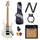 Craftsman by MT MSH-10 Anique White Satin elektromos gitárszett
