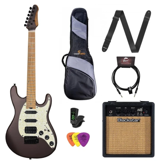 Craftsman by MT MSH-10 Chopper Brown Satin elektromos gitárszett