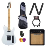 Craftsman by MT MTS-10 Antique White Satin elektromos gitárszett