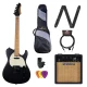 Craftsman by MT MTS-10 Midnight Black Satin elektromos gitárszett