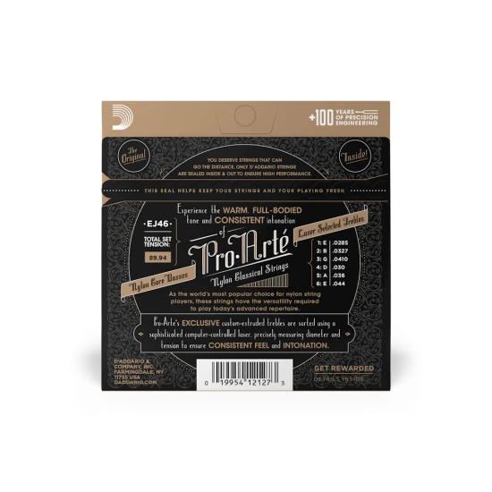 D'addario EJ46 Pro-Arté 28-44 Hard Tension nylon gitár húr