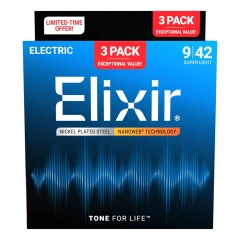 Elixir NanoWeb (16566) 9-42 Super Light elektromos húrkészlet 3db