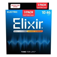 Elixir NanoWeb (16567) 10-46 Light elektromos húrkészlet 3db