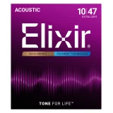 Elixir 80/20 Bronze PolyWeb 10-47(11000) Extra Light akusztikus húrkészlet