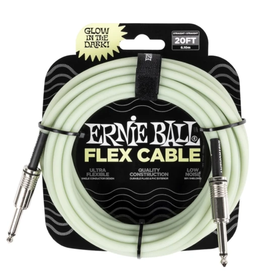 Ernie Ball 6437 Flexcable 6m gitárkábel glow