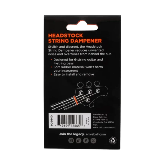 Ernie Ball 9640 Guitar Headstock String Dampener húrtompító