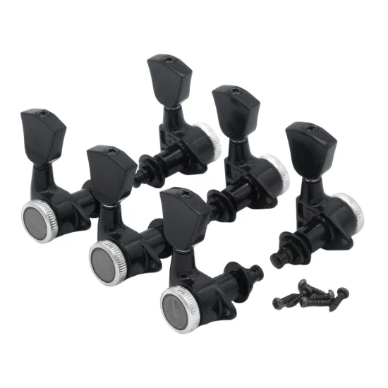 Gotoh SG301-04 MG-T L3+R3 Black satus gitár hangolókulcs készlet
