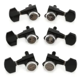 Gotoh SG381-01 MG-T 3L+3R Black satus gitár hangolókulcs készlet