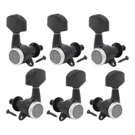 Gotoh SG381-01 MG-T 3L+3R Black satus gitár hangolókulcs készlet