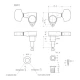 Gotoh SG301-20 3L+3R Black gitár hangolókulcs készlet