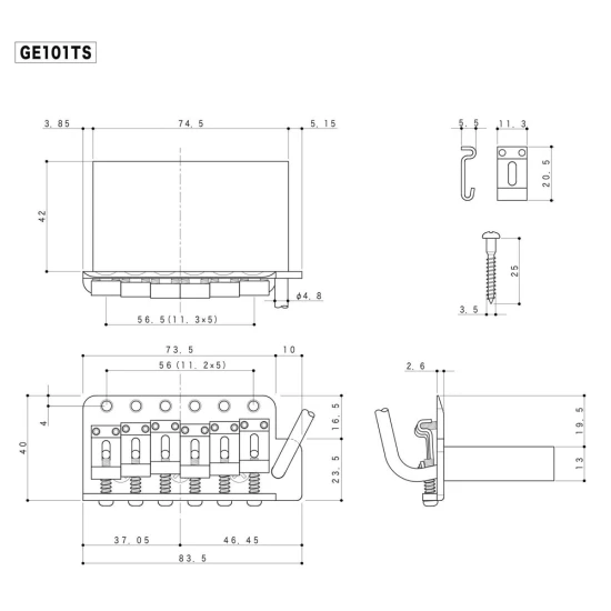 Gotoh GE101T-C Chrome