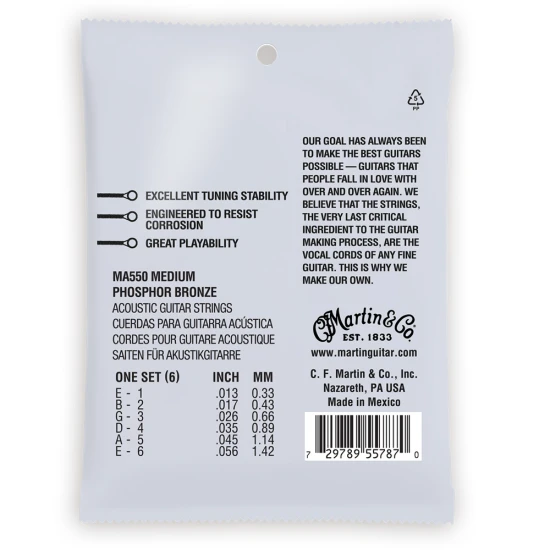 Martin MA-550 Phosphor Bronze Medium 13-56 akusztikus húr