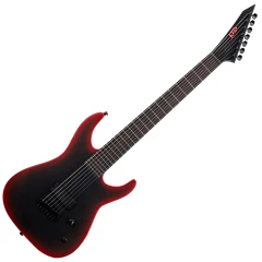 LTD M-7 BARITONE BLACK METAL II Black Redburst Satin