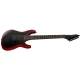 LTD M-7 BARITONE BLACK METAL II Black Redburst Satin