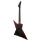 LTD EXL-7 BARITONE BLACK METAL Black Redburst Satin