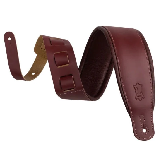 Levys M26PD-BRG-BRG Top Grain bőr gitárheveder bordó